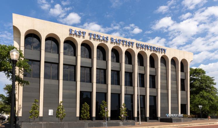 The ETBU Synergy Park Marshall Building viewed from the front